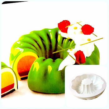 Силиконовая форма 3D для муссового торта | Роял ∅160 мм Силиконовая форма 3D для муссового торта | Роял ∅160 мм