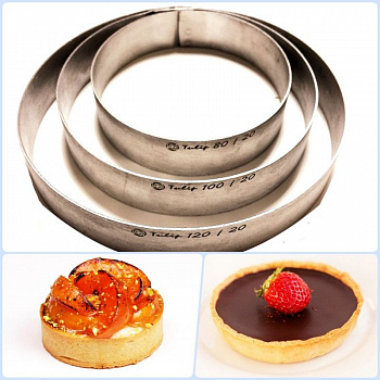 Формы для выпечки нерж.сталь | Кольца (высота 3 см, Ø 8-30 см)