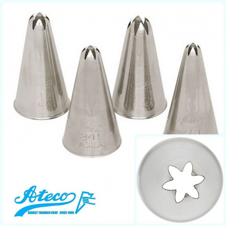 Кондитерская насадка закрытая звезда №840-843 от Ateco | 6 лучей малый размер Кондитерская насадка закрытая звезда №840-843 от Ateco | 6 лучей малый размер