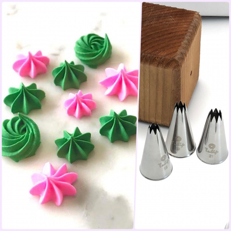 Кондитерская насадка открытая звезда №18 Tulip™ малый размер (diam. 4.7 mm; 7 лучей) Кондитерская насадка открытая звезда №18 Tulip™ малый размер (diam. 4.7 mm; 7 лучей)