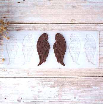 Силиконовая форма для шоколада-мастики-карамели 6 фигур Крылья 220*110*3 мм Силиконовая форма для шоколада-мастики-карамели 6 фигур Крылья 220*110*3 мм