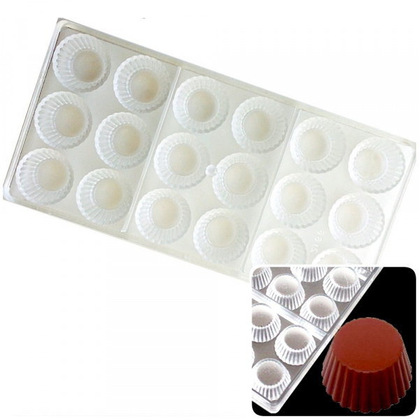 Поликарбонатная форма для шоколада 275*135*24 мм | Чашка мод.2166 Поликарбонатная форма для шоколада 275*135*24 мм | Чашка мод.2166