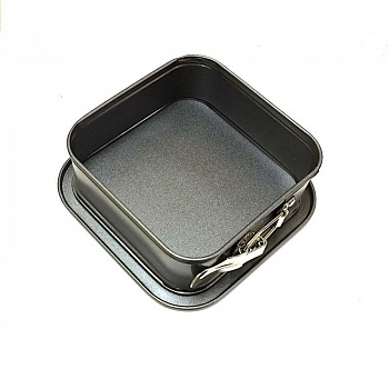 Форма для выпечки металлическая разъёмная антипригарная | мини Квадрат 12*12 см Форма для выпечки металлическая разъёмная антипригарная | мини Квадрат 12*12 см