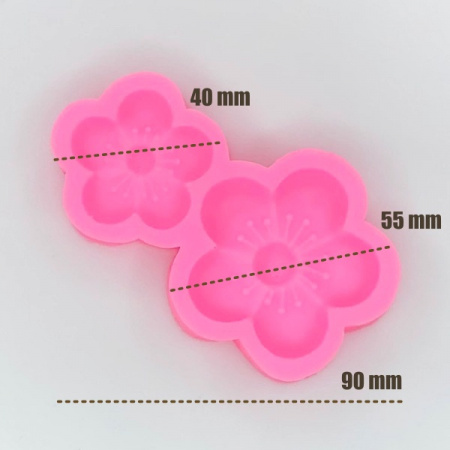 Молд силиконовый (вайнер) Бутон 5-листник (диам.40-55 мм) | 2-1 Молд силиконовый (вайнер) Бутон 5-листник (диам.40-55 мм) | 2-1