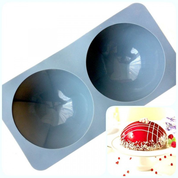 Силиконовая форма 3D для муссового торта | Сфера №9-2 фигуры ∅180 мм