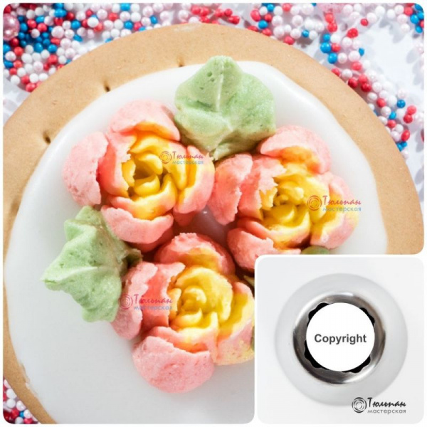 Насадка Роза №108 Манчестер | L размер (Russian Flower Nozzle #108 - Carnation Manchester | L size | By Tulip Workshop) Насадка Роза №108 Манчестер | L размер (Russian Flower Nozzle #108 - Carnation Manchester | L size | By Tulip Workshop)