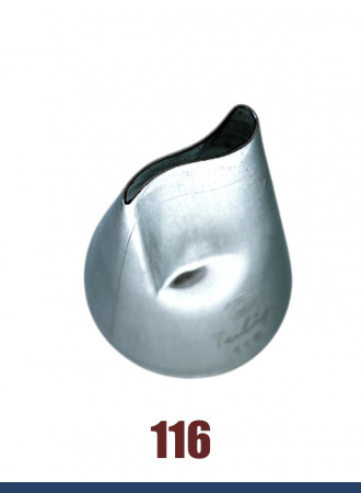 Кондитерская насадка 116 Tulip, Корея, прорезь 14 мм лепесток 2-й изогнутый Кондитерская насадка 116 Tulip, Корея, прорезь 14 мм лепесток 2-й изогнутый
