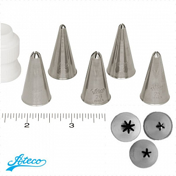 Кондитерская насадка закрытая звезда №23 - 27, 232 Ateco | 5-6-7 лучей малый размер