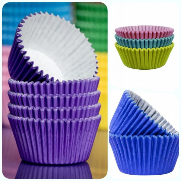 Бумажная капсула для выпечки капкейков Ø низ 5 см, высота 3 см | 100 шт. Цветная Бумажная капсула для выпечки капкейков Ø низ 5 см, высота 3 см | 100 шт. Цветная