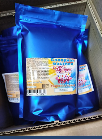 Сахарная Мастика Белая для обтяжки, лепки, универсальная 1 кг Soft Сахарная Мастика Белая для обтяжки, лепки, универсальная 1 кг Soft