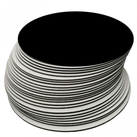 Подложка для торта Чёрный/Жемчуг 2х сторон. 1.8 мм, Ø 240 мм Подложка для торта Чёрный/Жемчуг 2х сторон. 1.8 мм, Ø 240 мм