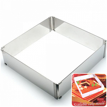 Форма для выпечки металлическая раздвижная |10-18, высота 5 cм Форма для выпечки металлическая раздвижная |10-18, высота 5 cм