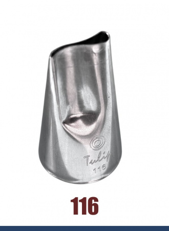 Кондитерская насадка 116 Tulip, Корея, прорезь 14 мм лепесток 2-й изогнутый Кондитерская насадка 116 Tulip, Корея, прорезь 14 мм лепесток 2-й изогнутый