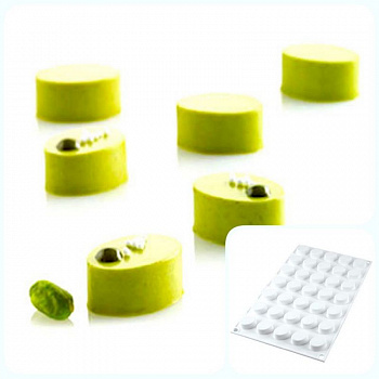 Силиконовая форма 3D для муссовых десертов и декора | Овал (Oval) мини на 35 ячеек Силиконовая форма 3D для муссовых десертов и декора | Овал (Oval) мини на 35 ячеек