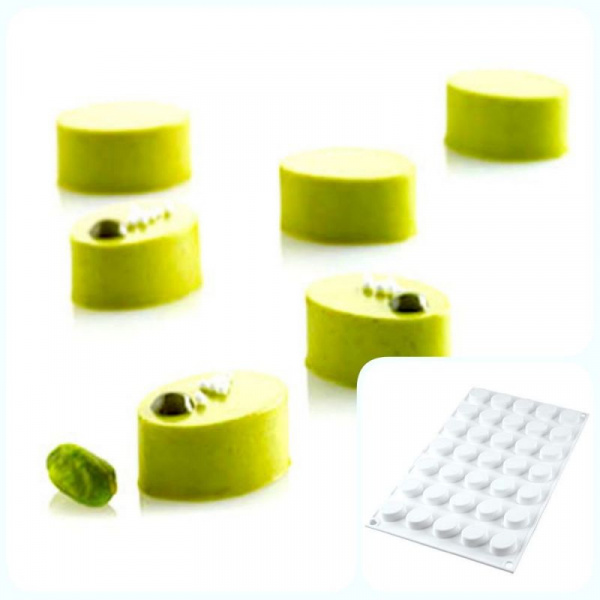 Силиконовая форма 3D для муссовых десертов и декора | Овал (Oval) мини на 35 ячеек Силиконовая форма 3D для муссовых десертов и декора | Овал (Oval) мини на 35 ячеек