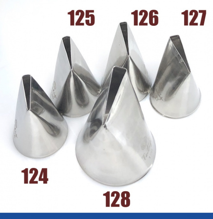 Набор кондитерских насадок 124, 125, 126, 127 Tulip™, 4 шт, лепесток розы прямой Набор кондитерских насадок 124, 125, 126, 127 Tulip™, 4 шт, лепесток розы прямой