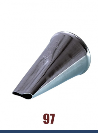 Кондитерская насадка 97 Tulip, Корея, прорезь 10 мм лепесток 2-й изогнутый Кондитерская насадка 97 Tulip, Корея, прорезь 10 мм лепесток 2-й изогнутый