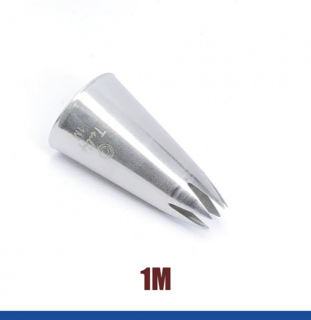 Кондитерская насадка 1M Tulip™ полузакрытая звезда, 6 лучей, Ø 7-13 мм, Korea Кондитерская насадка 1M Tulip™ полузакрытая звезда, 6 лучей, Ø 7-13 мм, Korea