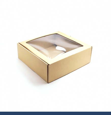 Коробка для выпечки с окном 21•21•7 см Крафт (мгк, сборная) Коробка для выпечки с окном 21•21•7 см Крафт (мгк, сборная)