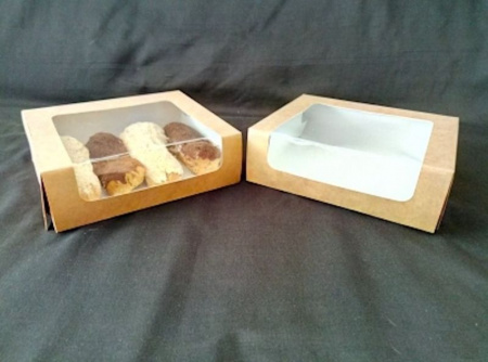 Коробка для торта с окном 19•16•6 см Эклер Крафт Коробка для торта с окном 19•16•6 см Эклер Крафт