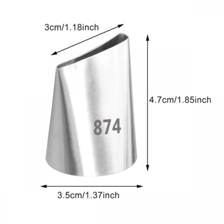 Кондитерская насадка лепесток розы большой изогнутый 874 | Эконом Кондитерская насадка лепесток розы большой изогнутый 874 | Эконом
