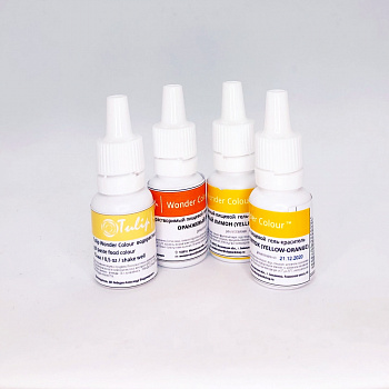 Краситель пищевой гелевый Tulip Wonder Colour | 15 мл. Жёлтая, Оранжевая палитра Краситель пищевой гелевый Tulip Wonder Colour | 15 мл. Жёлтая, Оранжевая палитра