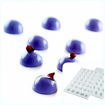 Силиконовая форма 3D для муссовых десертов и декора | Купол (Dome) мини 35 ячеек Силиконовая форма 3D для муссовых десертов и декора | Купол (Dome) мини 35 ячеек