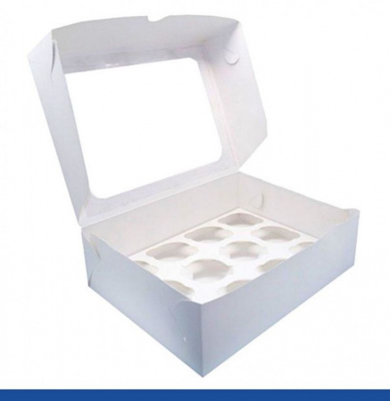 Коробка с окном для 12 капкейков 33*25*10 cм Коробка с окном для 12 капкейков 33*25*10 cм