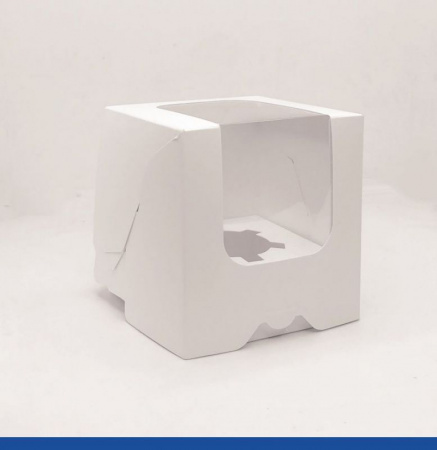 Коробка для 1-го капкейка 10•10•11 см Белая с Окном (сборная) | упак. 5-50 шт Коробка для 1-го капкейка 10•10•11 см Белая с Окном (сборная) | упак. 5-50 шт