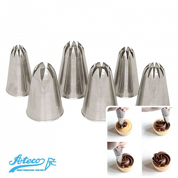 Кондитерские насадки закрытая звезда №852, 853, 854, 855, 856, 857, 858 от Ateco | Классика Кондитерские насадки закрытая звезда №852, 853, 854, 855, 856, 857, 858 от Ateco | Классика
