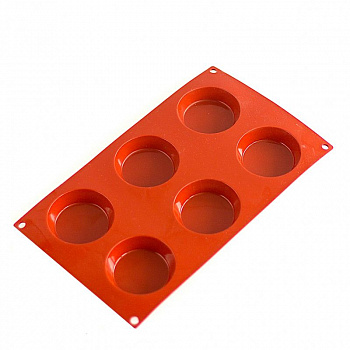 Форма для выпечки силиконовая Тортинка 6 фигур 78*17 мм Форма для выпечки силиконовая Тортинка 6 фигур 78*17 мм