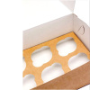 Коробка для 6 капкейков 24•17•10 см Крафт с Окном (самосборная) | упак. 5-50 шт Коробка для 6 капкейков 24•17•10 см Крафт с Окном (самосборная) | упак. 5-50 шт