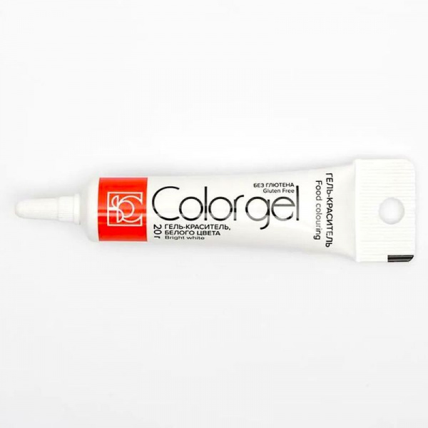 Краситель пищевой гелевый Colorgel: Bright White (Белый) | 20-100 гр Краситель пищевой гелевый Colorgel: Bright White (Белый) | 20-100 гр