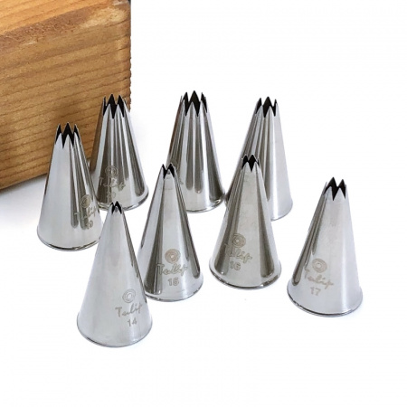 Кондитерская насадка открытая звезда №18 Tulip™ малый размер (diam. 4.7 mm; 7 лучей) Кондитерская насадка открытая звезда №18 Tulip™ малый размер (diam. 4.7 mm; 7 лучей)