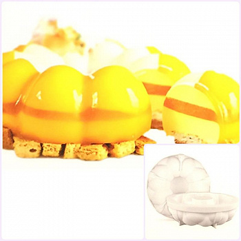 Силиконовая форма 3D для муссового торта | Сингапур ∅180 мм Силиконовая форма 3D для муссового торта | Сингапур ∅180 мм