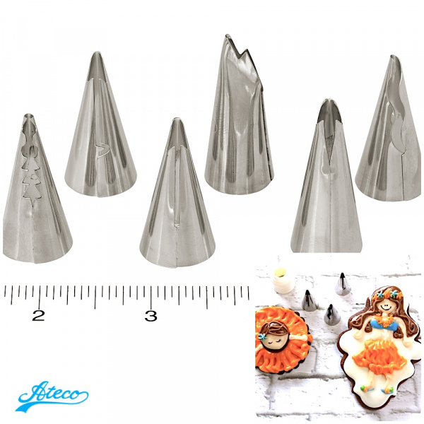 Кондитерски насадки рюшевые №030 - 090 Ateco | Ruffle Кондитерски насадки рюшевые №030 - 090 Ateco | Ruffle