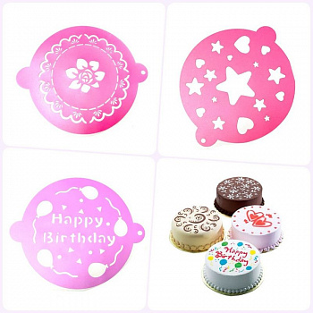 Трафареты для декора выпечки | Набор 3 шт (ДР) Трафареты для декора выпечки | Набор 3 шт (ДР)