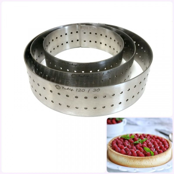Формы для выпечки нерж.сталь перфорир. | Кольца (высота 3 см, Ø 8-30 см) Формы для выпечки нерж.сталь перфорир. | Кольца (высота 3 см, Ø 8-30 см)