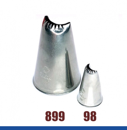 Кондитерская насадка 899 Tulip™ лента с зубчиками ракушка (Shell Basketweave) большая, прорезь 20 мм Кондитерская насадка 899 Tulip™ лента с зубчиками ракушка (Shell Basketweave) большая, прорезь 20 мм