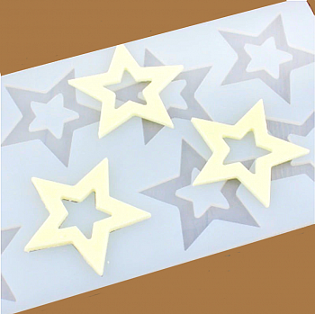 Силиконовая форма для шоколада-мастики-карамели 8 фигур Звёзды 220*110*3 мм Силиконовая форма для шоколада-мастики-карамели 8 фигур Звёзды 220*110*3 мм