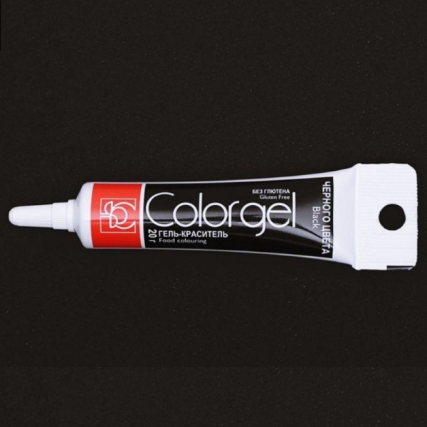 Краситель пищевой гелевый Colorgel: Black/Nero (Чёрный) | 20-100 гр. Краситель пищевой гелевый Colorgel: Black/Nero (Чёрный) | 20-100 гр.