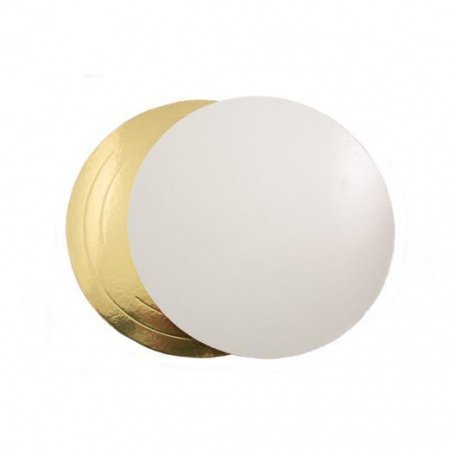 Подложка для торта усиленная Золото/Жемчуг 2х сторон. 3.2 мм, Ø 160 мм Подложка для торта усиленная Золото/Жемчуг 2х сторон. 3.2 мм, Ø 160 мм