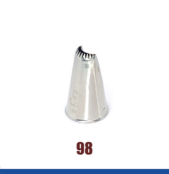 Кондитерская насадка 98 Tulip™ лента с зубчиками ракушка (Shell Basketweave) малая, прорезь 10 мм
