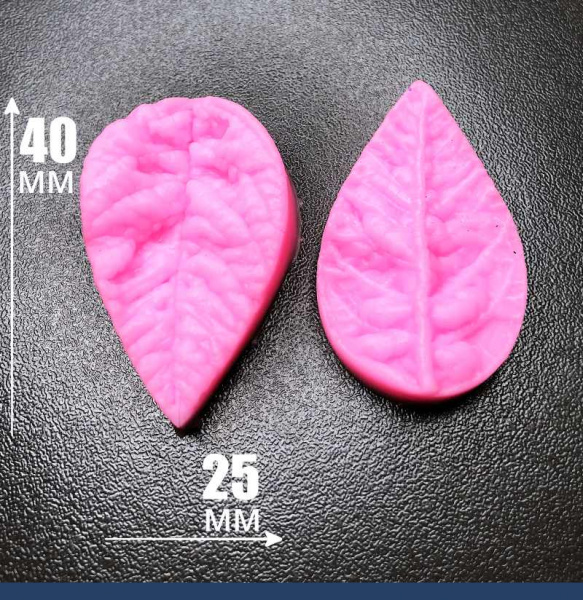 Молд силиконовый (вайнер) Лист Мини риф., комплект 2 шт (40•25 мм) е035 Молд силиконовый (вайнер) Лист Мини риф., комплект 2 шт (40•25 мм) е035