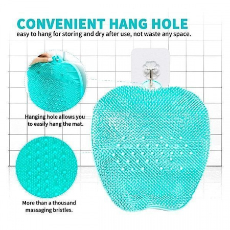 Коврик массажный силиконовый для ванной или душевой 23*23 см Коврик массажный силиконовый для ванной или душевой 23*23 см