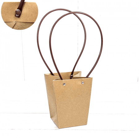 Пакет-Переноска (ваза для букетов) 20•17•12 см, КРАФТ Пакет-Переноска (ваза для букетов) 20•17•12 см, КРАФТ