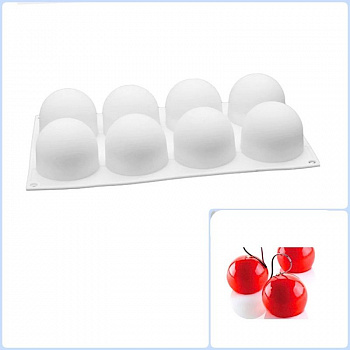 Силиконовая форма 3D для муссовых десертов | Трюфель 8 ячеек Силиконовая форма 3D для муссовых десертов | Трюфель 8 ячеек