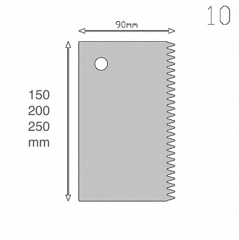 Кондитерский шпатель прямой/зубчики (2 в 1) 15, 20 см | Мастерская Тюльпан