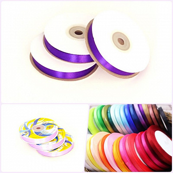 Лента атласная для перевязки коробок | 6 мм*28 м Лента атласная для перевязки коробок | 6 мм*28 м